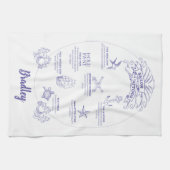 Gepensioneerde zeeman en zeeman Tattoo betekenisse Theedoek (Horizontaal)