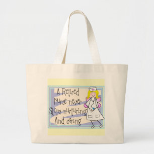 Gepensioneerde zurse Angel-kaarten en -cadeaus Grote Tote Bag