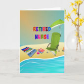 Gepensioneerde zuster... Fun bij strand Kaart (Gele Bloem)