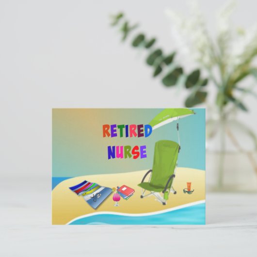 Gepensioneerde zuster, Fun in Sun Briefkaart (Staand voorkant)