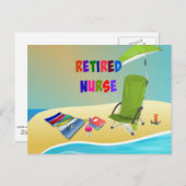 Gepensioneerde zuster, Fun in Sun Briefkaart (Voorkant / Achterkant)