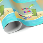 Gepensioneerde zuster, Fun in Sun Cadeaupapier (Rol Hoek)