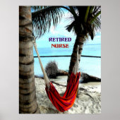 Gepensioneerde zuster - Hammock bij het strand Poster (Voorkant)