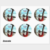 Gepensioneerde zuster - Hammock bij het strand Ronde Sticker (Vel)