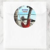 Gepensioneerde zuster - Hammock bij het strand Ronde Sticker (Tas)