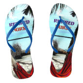 Gepensioneerde zuster, Hammock onder de Palm Trees Teenslippers (Voetbed)