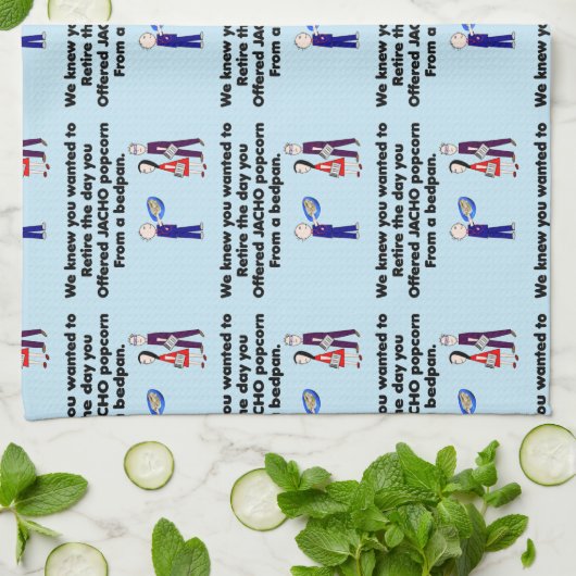 Gepensioneerde zuster Story Art JACHO Theedoek (Gevouwen)