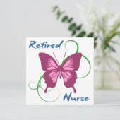Gepensioneerde zuster (vlinder) kaart (Staand voorkant)