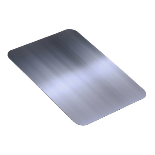 Gepensneerd zilver metaal getextureerd magneet (Rechterzijde)