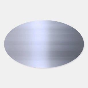 Gepensneerd zilver metaal getextureerd ovale sticker
