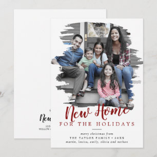 Gepenspeld rood Nieuw Huis voor de Foto van Feestd Feestdagenkaart