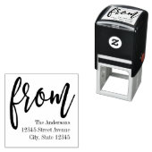 Gepenspeld van het Adres van de Terugkeer zelf-Ink Zelfinktende Stempel (In situ)