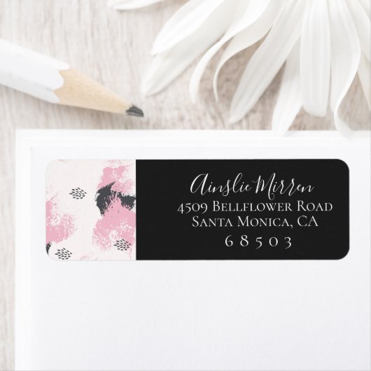 Gepenspelde Blush Return Address Labels (Insitu)