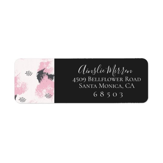Gepenspelde Blush Return Address Labels (Voorkant)