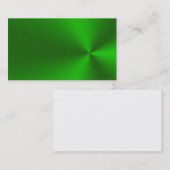 Gepenspelde groene metalen Visitekaartjes (Voorkant / Achterkant)