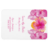 Gepenspelde Hibiscus Floral bewaar de datum Flexi Magneet (Horizontaal)
