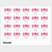 Gepenspelde Hibiscus Floral Save the Date Stickers (Vel)