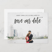 Gepenst script De datum opslaan Aankondigingskaart (Voorkant / Achterkant)