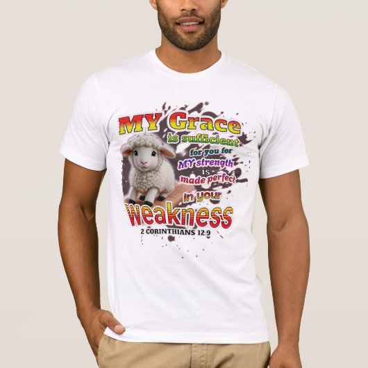 Geperfectioneerd in zwakheid t-shirt (Voorkant)