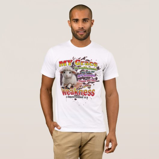 Geperfectioneerd in zwakheid t-shirt (Voorkant volledig)