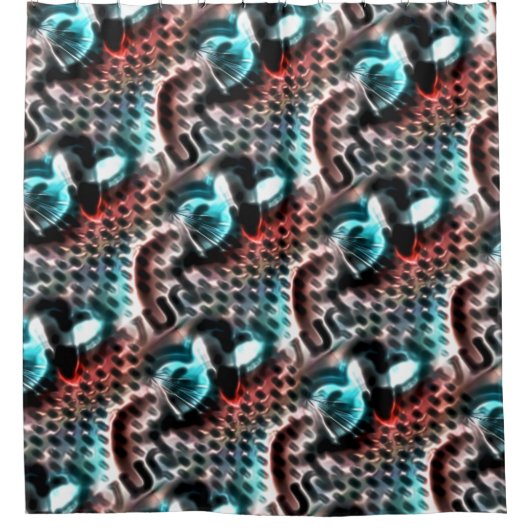 Geperforeerd bordontwerp met 'inkt' op wijn t douchegordijn (Voorkant)