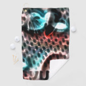 Geperforeerd bordontwerp met 'inkt' op wijn t golfhanddoek (Insitu)