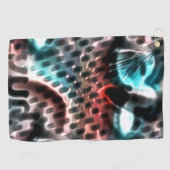 Geperforeerd bordontwerp met 'inkt' op wijn t golfhanddoek (Horizontaal)