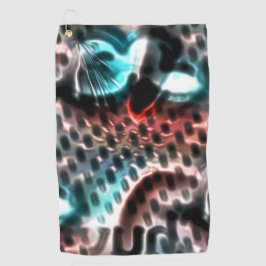 Geperforeerd bordontwerp met 'inkt' op wijn t golfhanddoek