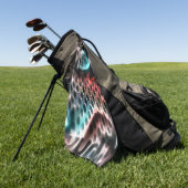 Geperforeerd bordontwerp met 'inkt' op wijn t golfhanddoek (Groen)