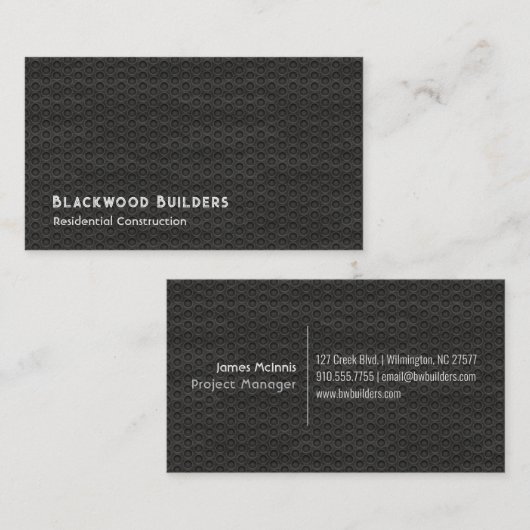 Geperforeerd metaal/Hout Visitekaartje (Voorkant / Achterkant)