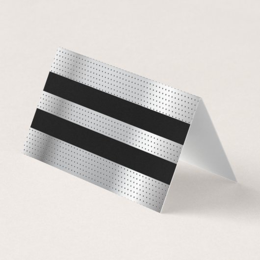 Geperforeerd metaalpatroon visitekaartje (Achterkant)