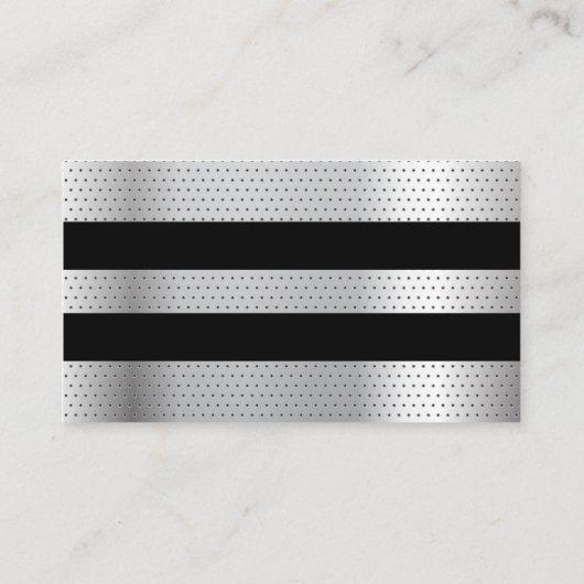 Geperforeerd metaalpatroon visitekaartje (Achterkant)