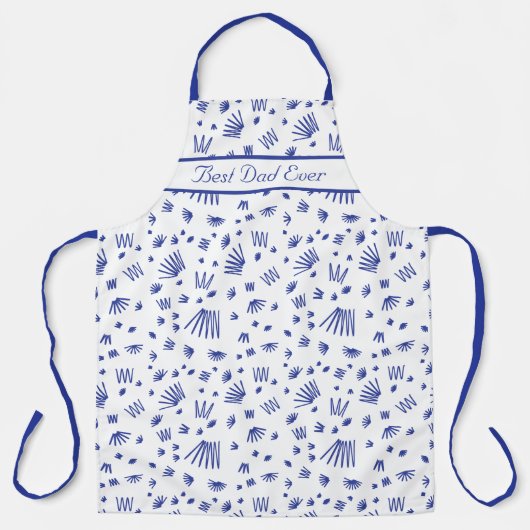 Geperforeerd Ontworpen Nautical Threaded Best Pap Schort (Voorkant)