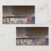 geperforeerd roest metaal visitekaartje (Voorkant / Achterkant)