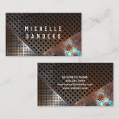 Geperforeerd rusteel visitekaartje (Voorkant / Achterkant)