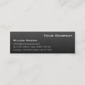 Geperforeerd zwart metaal, dunne Visitekaartje met (Voorkant)