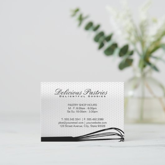 Geperforeerde achtergrond | Garde Chef Visitekaartje (Staand voorkant)