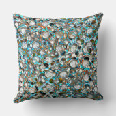 Geperforeerde blauwvis over witachtige textuur kussen (Achterkant)