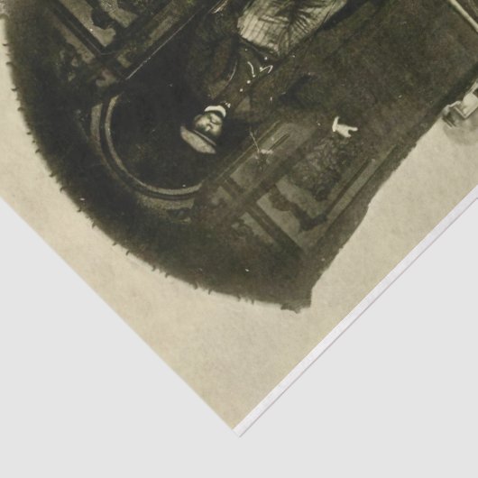  geperforeerde wagon en hond tissuepapier (Detail)