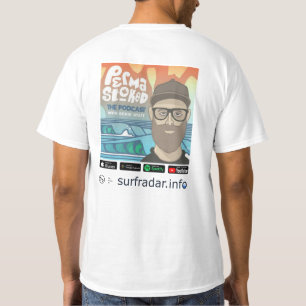 Gepermastokde + surfradar.info mannen t-shirt