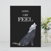 Geperosnaliseerde Wolf Howling Kaart (Staand voorkant)
