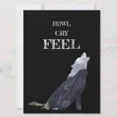 Geperosnaliseerde Wolf Howling Kaart (Voorkant)