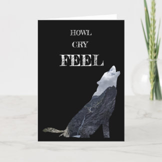 Geperosnaliseerde Wolf Howling Kaart