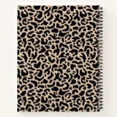 Gepersoaniseerd Elegant Chic Black Sketchbook Notitieboek (Achterkant)