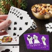 Gepersoaniseerd net getrouwd pokerkaarten (Insitu)