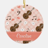 Gepersoaniseerde Roze Cello Ornament (Voorkant)