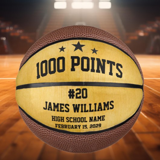 Gepersonaliseerd 1000 punten spelers basketbal