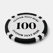 Gepersonaliseerd 100 Genummerd Poker Chips (Enkel)