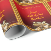 Gepersonaliseerd 100th Birthday Gift wrap, rood go Cadeaupapier (Rol Hoek)
