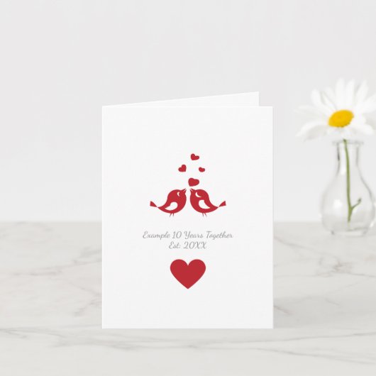 Gepersonaliseerd 10 Jaar Samen Jubileum Kaart (Kleine Plant)